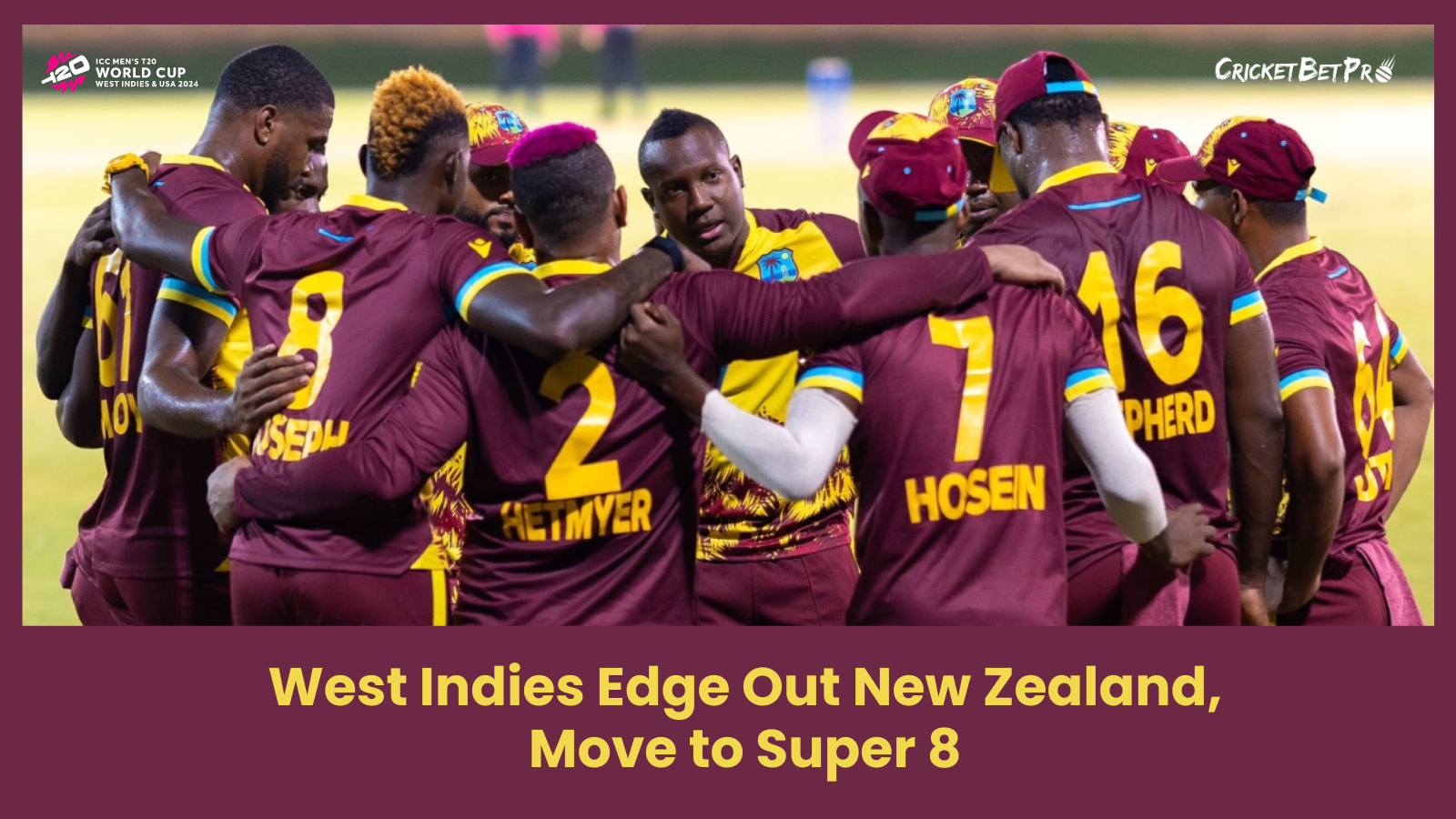 West Indies Edge Out New Zealand, Move to Super 8