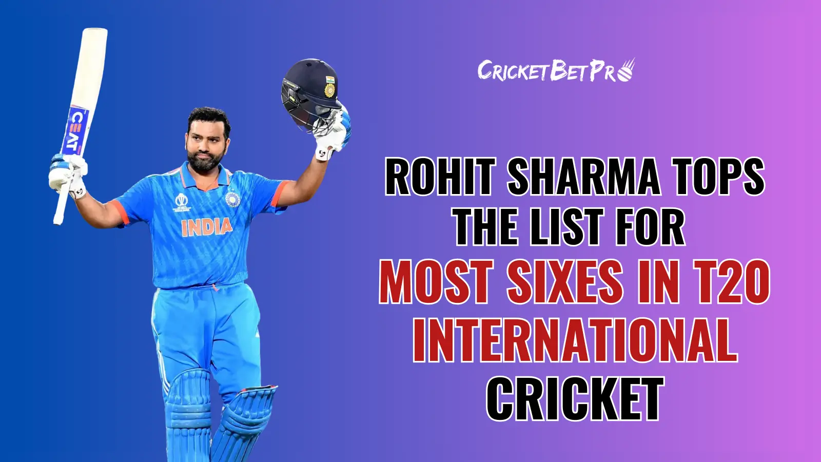 Rohit Sharma Tops the List for Most Sixes