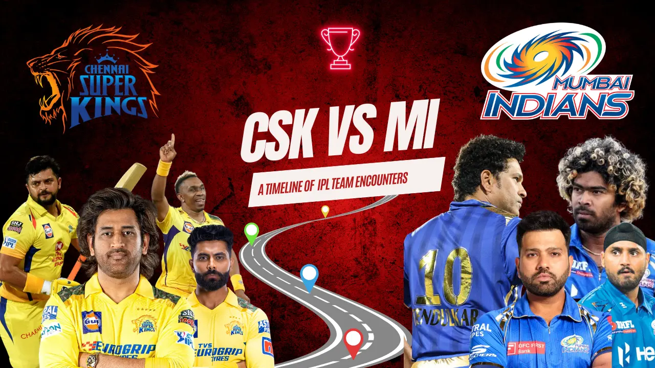 Chennai Super Kings vs Mumbai Indians timeline