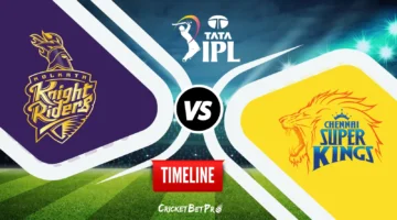 Kolkata Knight Riders vs Chennai Super Kings Timeline