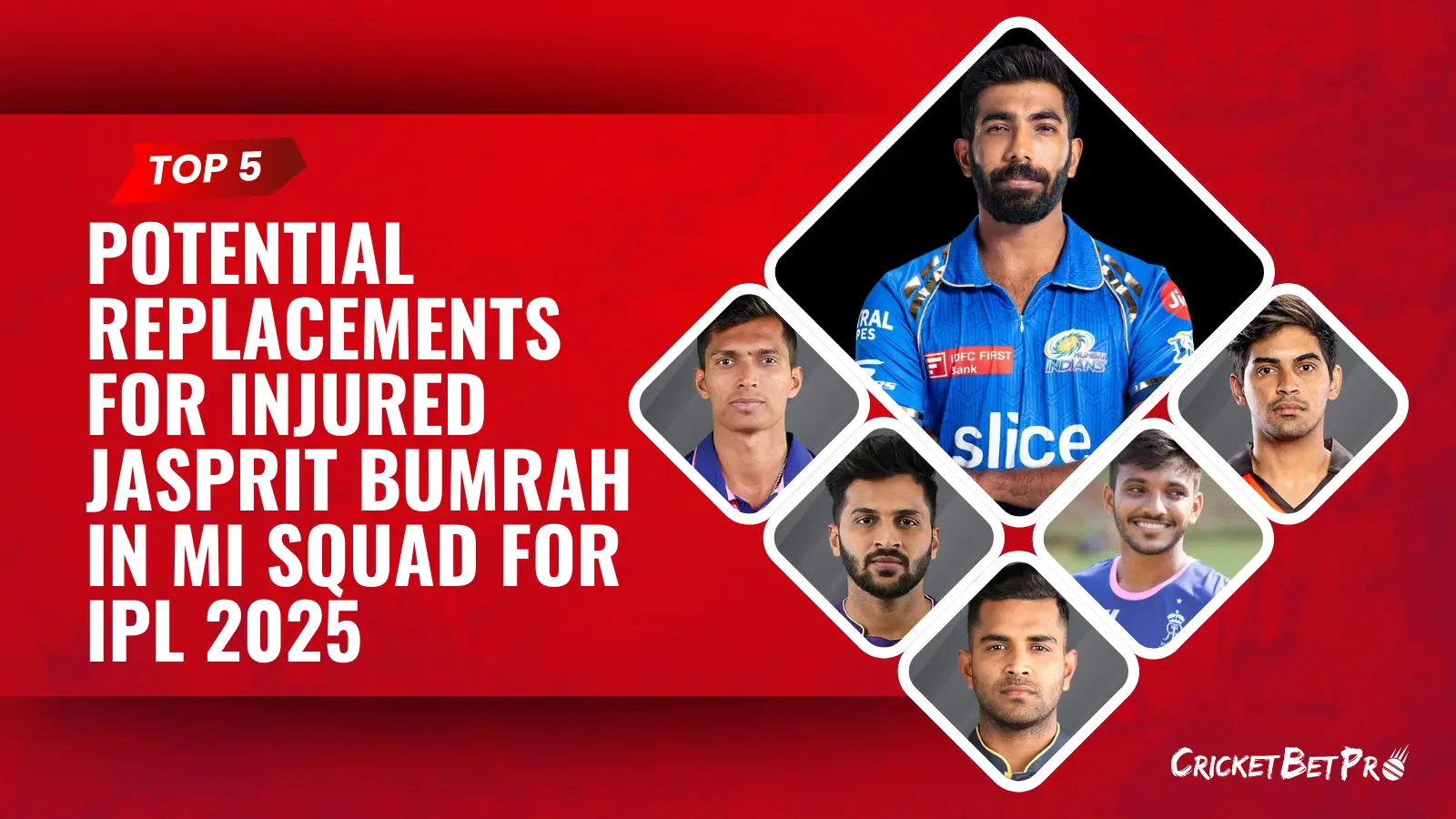 Potential Replacements for Injured Jasprit Bumrah